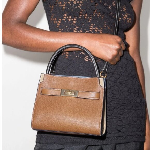 Tory Burch Petite Lee Radziwill Double Bag Tiger Eye - Picture 1 of 11